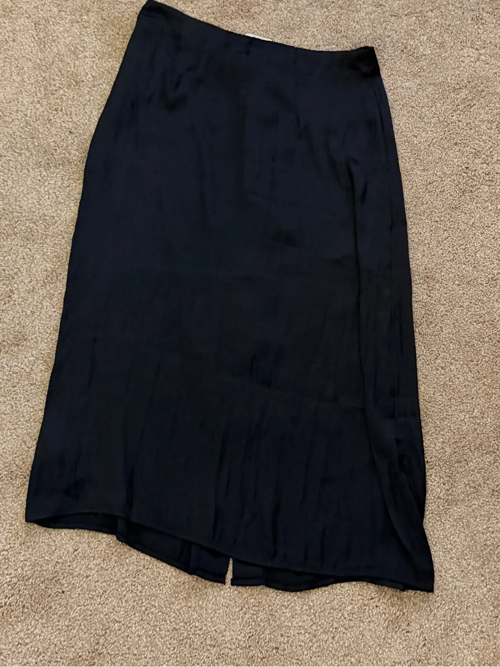 Free People Analise Black Button Front Midi Skirt Size 8 NWT $78